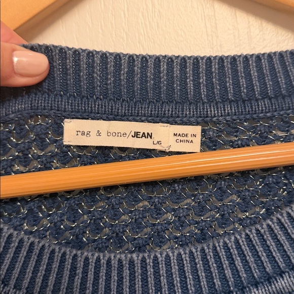 Rag & Bone Kyra Crewneck Metallic Knit
Pullover Indigo Blue - Picture 6 of 11